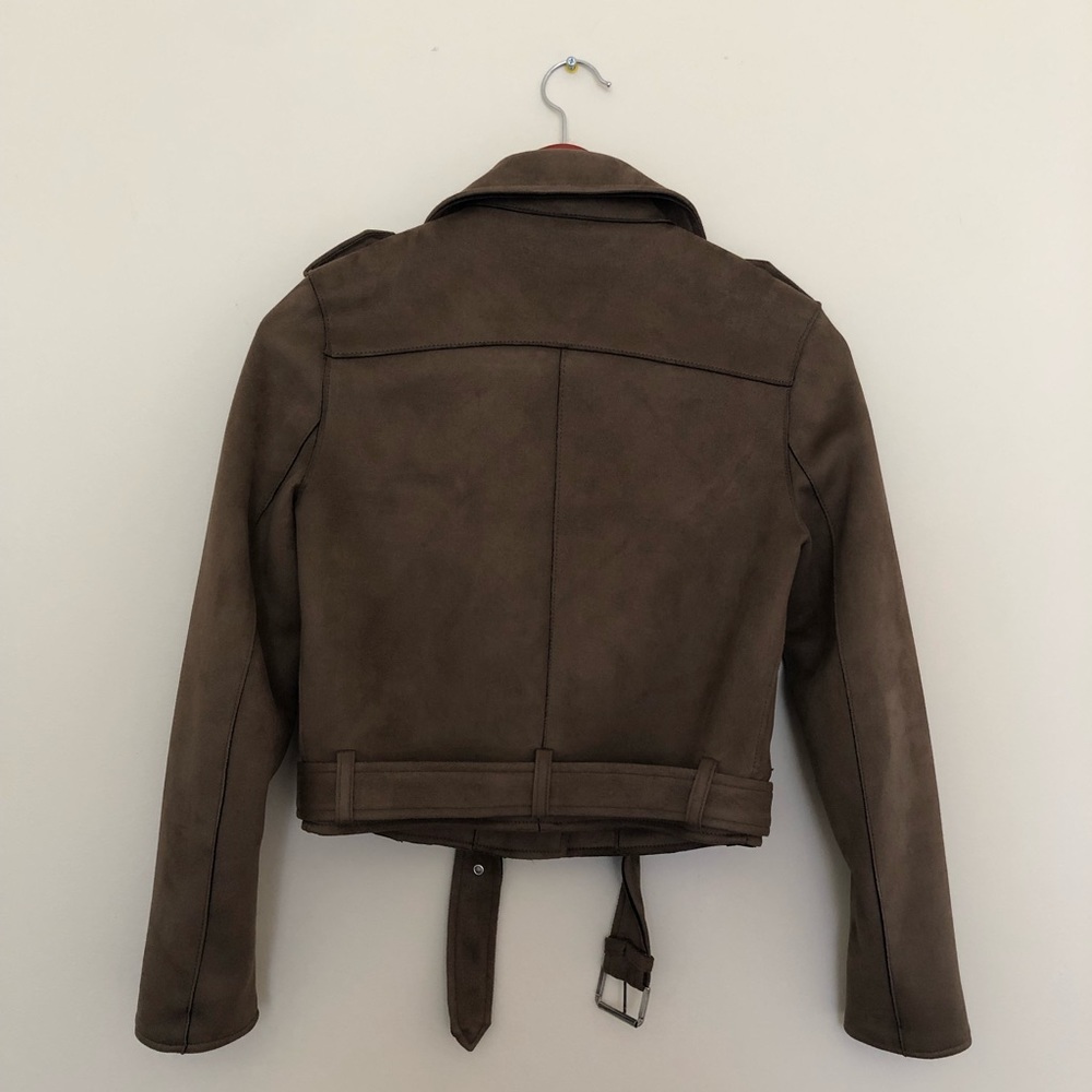 Zara Faux Suede Moto Jacket - Picture 2 of 6